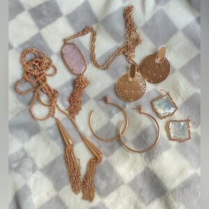 Kendra Scott Rose Gold Jewelry set
